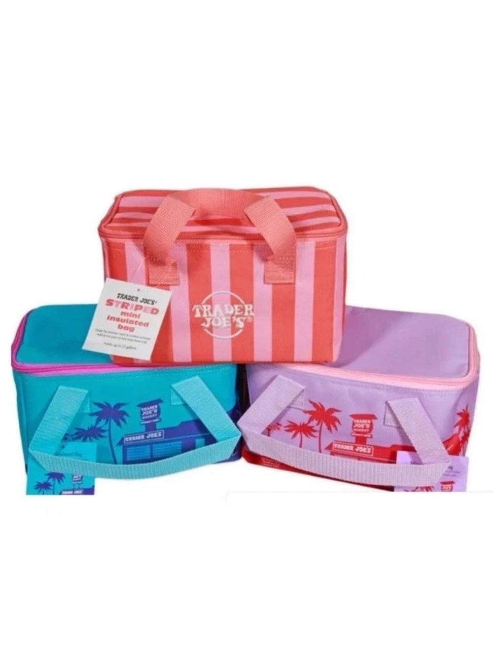 Trader Joe’s 2026 Mini Insulated Tote Bags Brand New ***Set of 3***